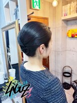 ラグズ 茅ヶ崎(LAGUZ)&nbsp;【ヘアセット】品格際立つシンプル夜会巻きスタイル /茅ヶ崎