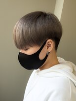 マッシュナチュラルカラーマッシュメンズヘアカラーツーブロック