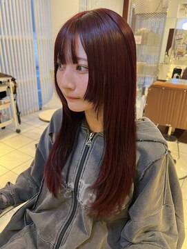 ゴッド ヘアーアンドメイク 高崎西口店(GOD Hair & Make) ワインレッド