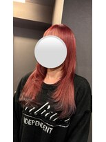 ボアップ 京橋店(boappu) #ピンクカラー#裾カラー#レイヤーカット#デザインカラー