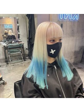 インク 渋谷(INK.) ミルクティーブロンドニュアンスウルフワンホンレイヤー渋谷