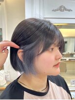 キャンバス バイ ネオリーブ 横浜西口(Canvas by neo.)&nbsp;横浜 ミニボブ インナーカラー ペールブルー