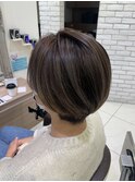 白髪ぼかし×エアータッチ