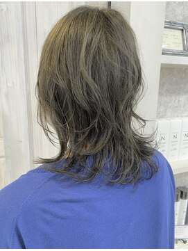 キャアリー(Caary) 福山市美容室Caary ブリーチなし透明感グレージュ ネオウルフ