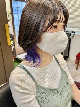 ペアル(PEAAL) 韓国風　 インナーカラー　ラベンダーブルー　 ヨシンモリ