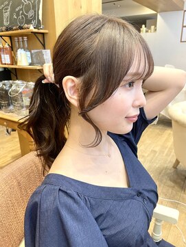 バイオレット 表参道店(Violet) 【結んでも可愛い】顔周りカット 小顔ヘア 簡単スタイリング