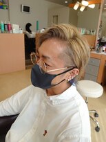 シャンプーボーイ 佐世保駅前店(SHAMPOO BOY)&nbsp;アップバングマッシュウルフ　裾カラーブルー