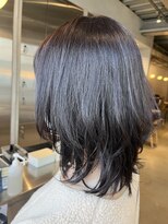 オーガニック リブ 川越(organic+live)&nbsp;20代30代アッシュグレージュミディアムウルフ伸ばしかけ抜け感