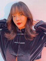 アルバム 池袋(ALBUM) ワンホンヘアミディアムロング_ショコラアッシュヘルシー_69127