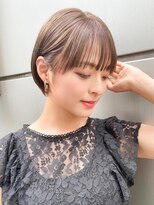 ロンドホットリップ 立川(Lond hot lip)&nbsp;大人ガーリー/ブリーチなしチョコレート×顔周りショート[立川]