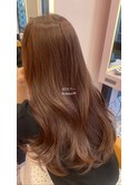 ピンク/ブラウン/レイヤー/カラー/カット/韓国/渋谷