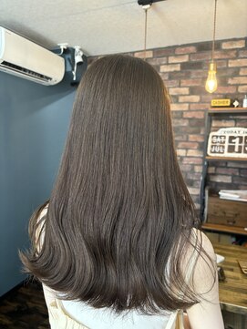 ユニコヘア(unico hair) ロング×オリーブグレージュ