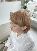 マッシュウルフ＋ブロンドベージュ