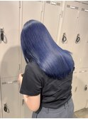 ネイビーブルー/色落ちグレー/髪質改善