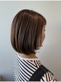 肌映えハイライトボブ