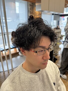 アメラボ 平針店(AmeLab) 【ツイストスパイラルパーマ/アップバング】山本凌也