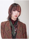 くびれミディ顔周りレイヤー韓国ヘア美髪ミディアム_F60426