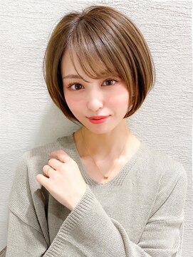 アフロート エル 大阪(AFLOAT L) 大人可愛い/耳かけショートボブ/メルティカラー/似合わせカット