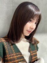 トリッカバルコニー ハヤマ(tricca Balcony Hayama)&nbsp;ミディアムレイヤー/こっくりブラウン/カラー/フェミニンロング