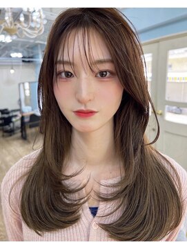 アンメリーアン(Ann merry ann) レイヤーロング韓国風カラー透明感髪質改善秋カラー冬カラー