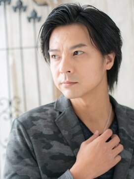 モッズヘア メン 新所沢店(mod's hair men) 黒髪かき上げイケオジメンズショートd新所沢