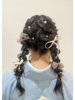 バサラ 大阪梅田店(VASARA)&nbsp;着物　へアメ　ロング　ゆるふわ　編み下ろし　大阪