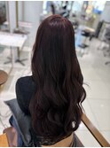 ブリーチなし垢抜けチェリーレッドカラー