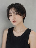 きいろのゾウ 黒髪ショート/シースルーバング/ナチュラルショート