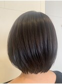 『 ダークブラウン × 毛束感 』小顔に見えるショートボブ ☆