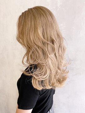 アイティーバイアルバム 八王子店(IT by ALBUM) レイヤーベージュ_カーキグレージュフェザーバング_ba339551