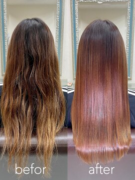 フォルテレイ 青山(FORTE Lei) ハイライトカラー、くびれヘアでもOK 縮毛矯正ストレート