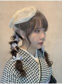 【トーク帽 × 編み下ろしツイン×袴着付け】札幌美容室