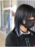 ウルフカット×インナーブルー