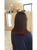 ピンクヴァイオレットの裾カラー
