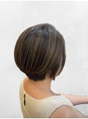 お得意のショートボブ