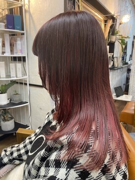 シャラ美容室 赤カラー