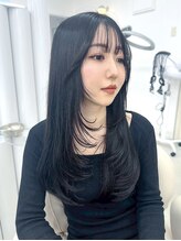 ユイマァル 岡山店(YUIMARL)&nbsp;ハイレイヤーウルフ20代30代40代ハッシュカットグレージュカラー
