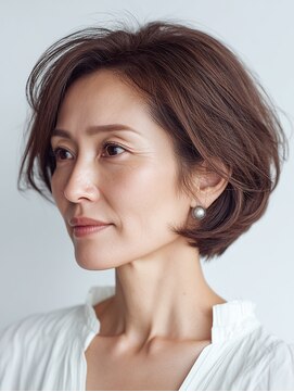 クラゲヘアー/小顔/ココアベージュ/オリーブグレー/川西