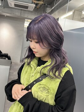 【ラベンダーパープル/ウェーブ巻き】しまゆー