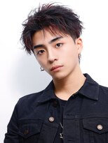 リップス 表参道店(LIPPS) 【ブリーチなし】ワインレッド ハイライト アクティブショート