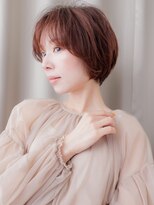 カバーヘア 上尾西口店(COVER HAIR)&nbsp;ニュアンスパーマダスティピンク小顔ショートbs1上尾20代30代