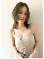 ゾーイダイミョウ(ZOEY daimyo)&nbsp;オリーブベージュ/ダブルカラー/大人レイヤー/髪質改善/福岡