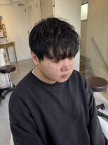 メンズカット バイ ソイクフ(メンズカット by SOY-KUFU)&nbsp;フェザーパーママッシュツーブロックセンター分け