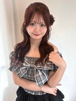 アンニュ(annuy) 顔周りレイヤー 韓国ヘア 20代 ピンクブラウン 髪質改善