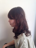 フェリシータ 緑地公園店(felicita)&nbsp;斜めバングのほつれウェービー♪小顔に見えるマッシュセミディ