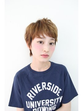ヘアデザイン ラポール 茨木店(hair design Rapport) 小顔ベビーショート/モテ愛されノームコア/メルトカラー