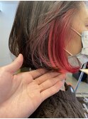 【#インナーピンク】×ナチュラルブラウンボブ