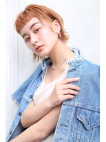 オーシャン(Ocean)&nbsp;[OCEAN Hair&Life藤原純] ぱっつんボブ×オレンジブラウン☆