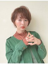ハピネス 王寺店(Happiness) ミストバング ショートマッシュ 束感ショート オレンジブラウン