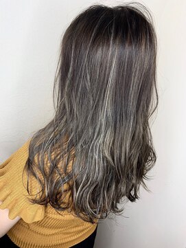 フロート 小阪店(float) アッシュグレー_マロンベージュ Aラインボブ かきあげ